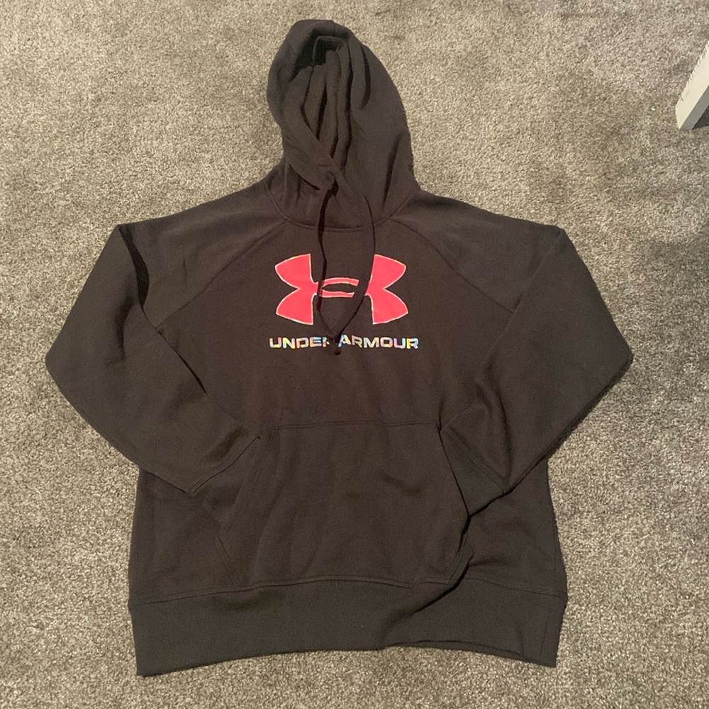 This is an under armor hoodie, big oversized, comfy, and cute
